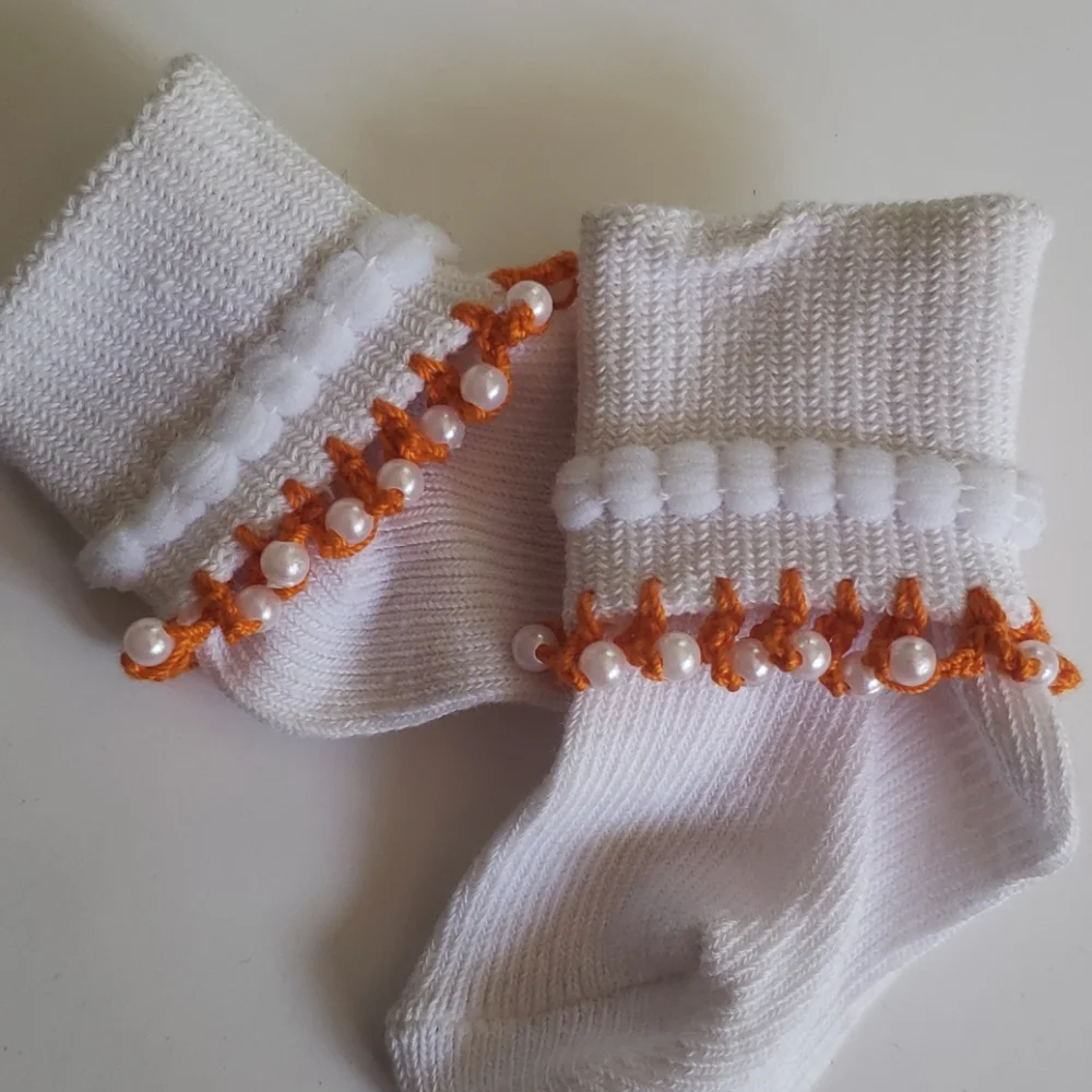 Hand Crafted orange pearls